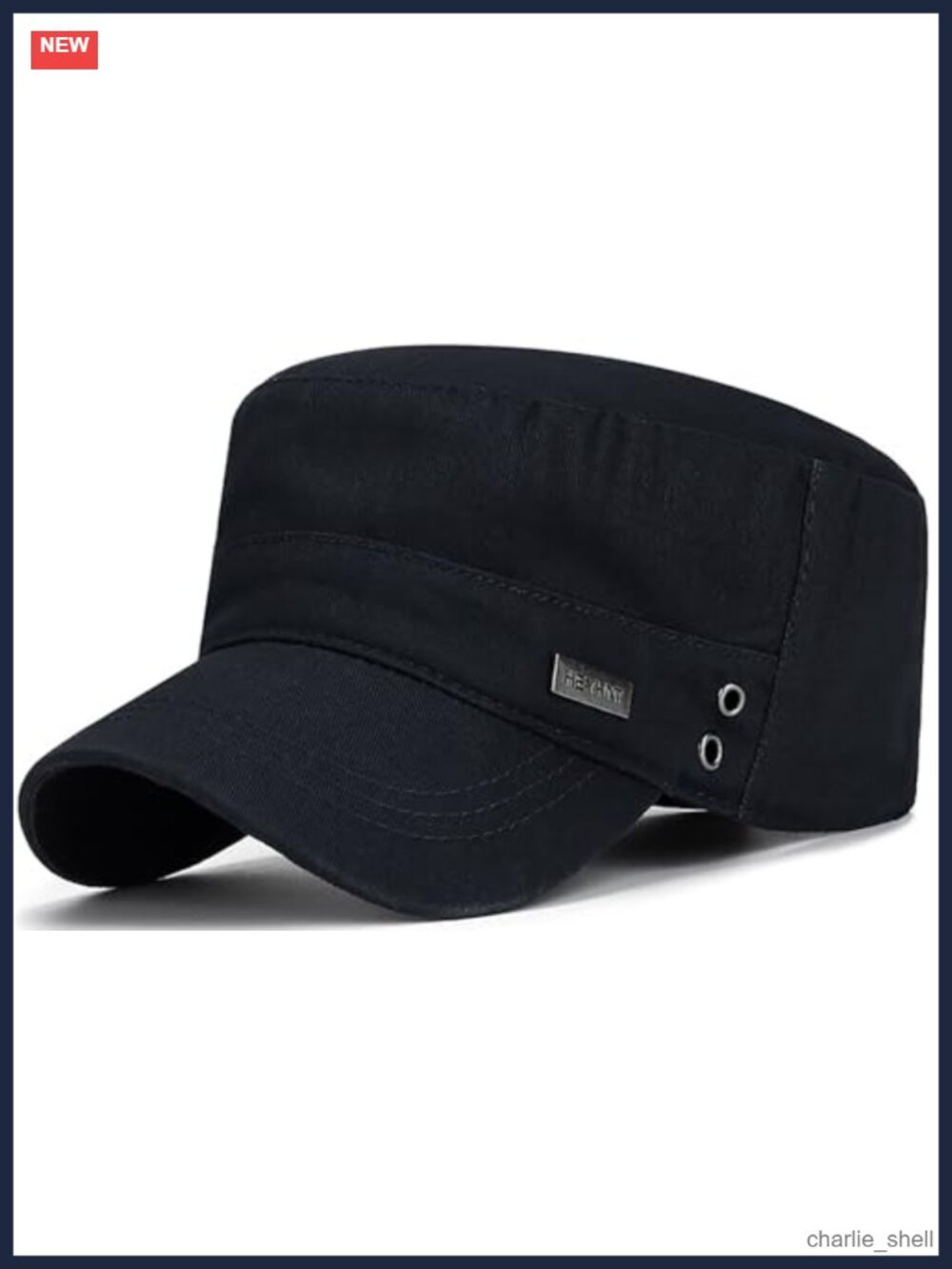 Military Cadet Flat Top Newsboy Cap Cotton Adjustable Breathable Hat